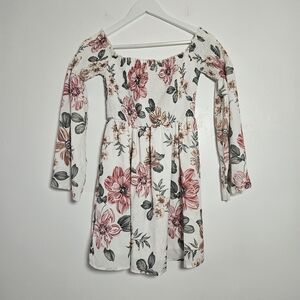 Elegant Floral Smocked Dress